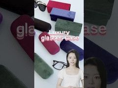 एसएफ ब्रांड वेल्वेट 5 रंग धातु लोहा बॉक्स बैंगनी लाल हरा नीला काला ऑप्टिकल चश्मा बॉक्स